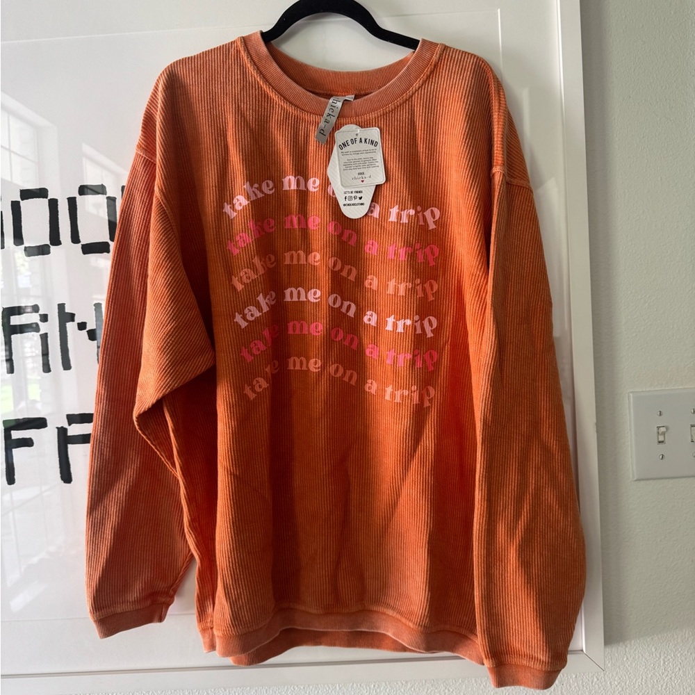 Charlie Southern "take me on a trip" corded sweatshirt